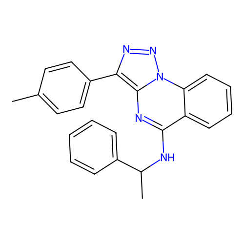 3-(4-methylphenyl)-N-(1-phenylethyl)-[1,2,3]triazolo[1,5-a]quinazolin-5-amine structure