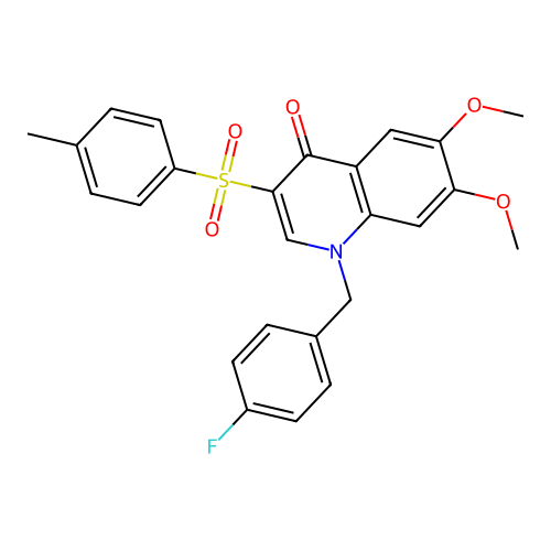 1-(4-fluorobenzyl)-6,7-dimethoxy-3-tosylquinolin-4(1H)-one structure