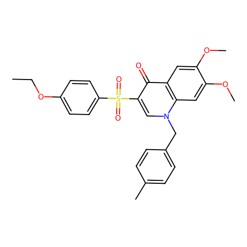 3-(4-ethoxybenzenesulfonyl)-6,7-dimethoxy-1-[(4-methylphenyl)methyl]-1,4-dihydroquinolin-4-one structure
