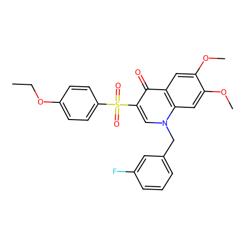 3-(4-ethoxybenzenesulfonyl)-1-[(3-fluorophenyl)methyl]-6,7-dimethoxy-1,4-dihydroquinolin-4-one structure