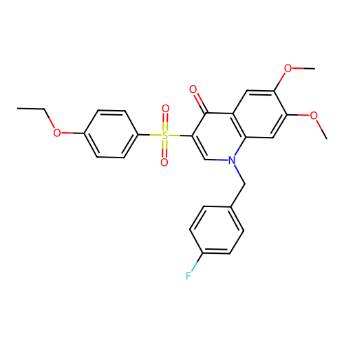3-(4-ethoxybenzenesulfonyl)-1-[(4-fluorophenyl)methyl]-6,7-dimethoxy-1,4-dihydroquinolin-4-one structure
