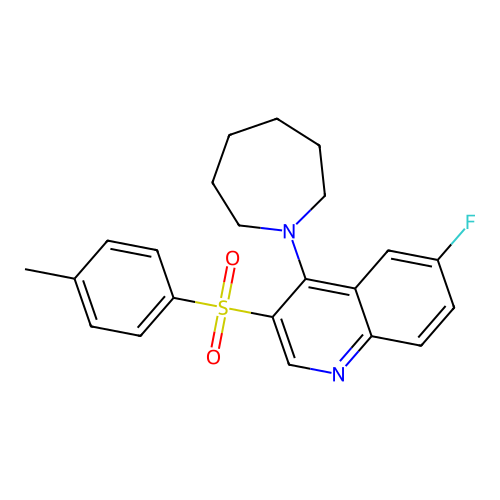 4-(Azepan-1-yl)-6-fluoro-3-tosylquinoline structure