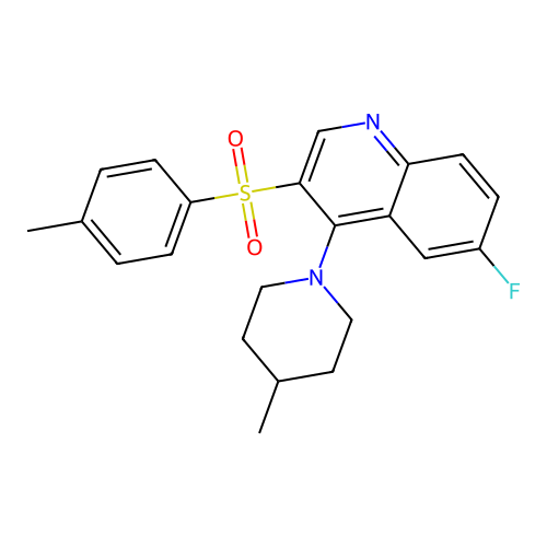 6-Fluoro-3-(4-methylphenyl)sulfonyl-4-(4-methylpiperidin-1-yl)quinoline structure