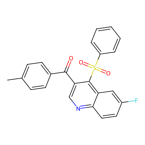 4-(Benzenesulfonyl)-6-fluoro-3-(4-methylbenzoyl)quinoline structure