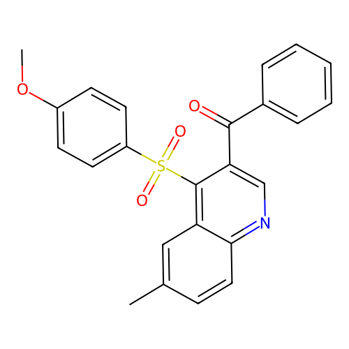 [4-(4-Methoxyphenyl)sulfonyl-6-methylquinolin-3-yl]-phenylmethanone structure