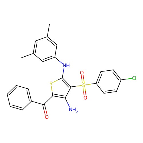 5-BENZOYL-3-(4-CHLOROBENZENESULFONYL)-N2-(3,5-DIMETHYLPHENYL)THIOPHENE-2,4-DIAMINE structure
