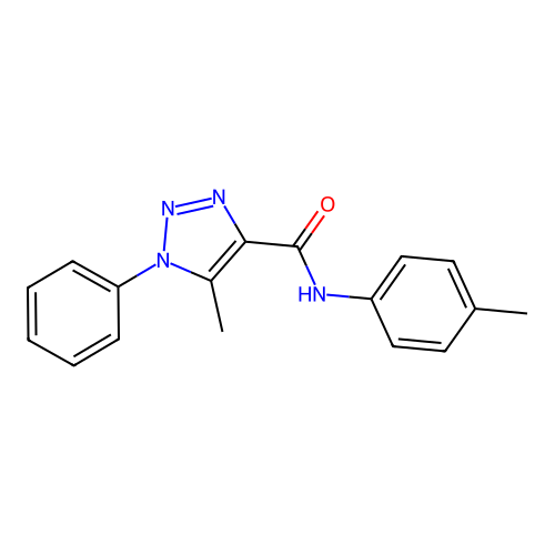 5-methyl-N-(4-methylphenyl)-1-phenyl-1H-1,2,3-triazole-4-carboxamide structure
