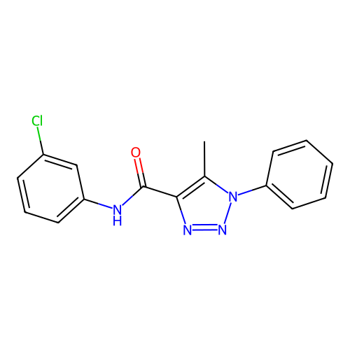 N-(3-chlorophenyl)-5-methyl-1-phenyl-1H-1,2,3-triazole-4-carboxamide structure