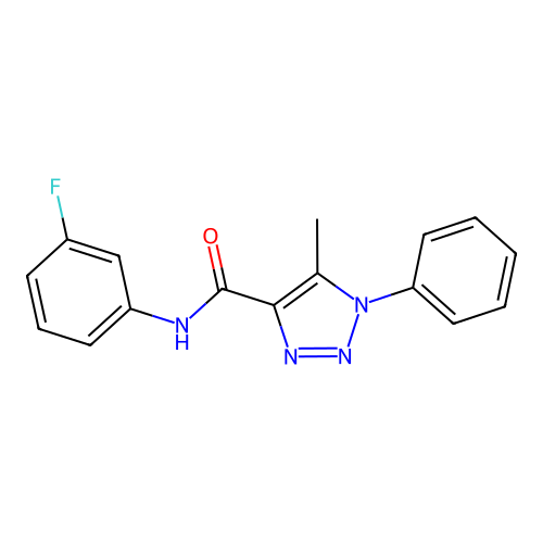 N-(3-fluorophenyl)-5-methyl-1-phenyl-1H-1,2,3-triazole-4-carboxamide structure