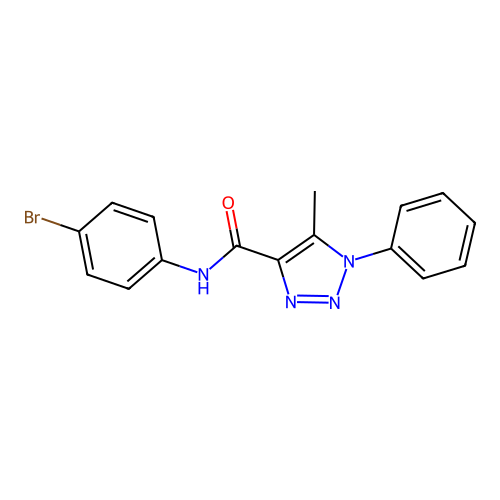 N-(4-bromophenyl)-5-methyl-1-phenyl-1H-1,2,3-triazole-4-carboxamide structure
