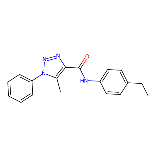 N-(4-ethylphenyl)-5-methyl-1-phenyl-1H-1,2,3-triazole-4-carboxamide structure