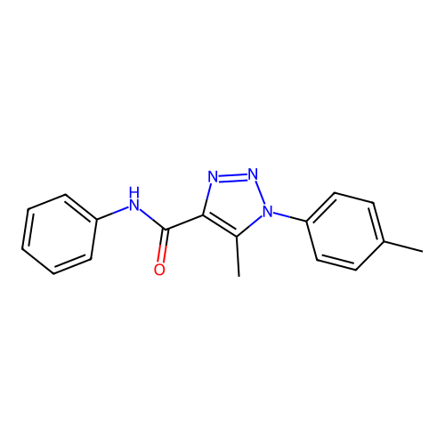 5-methyl-1-(4-methylphenyl)-N-phenyl-1H-1,2,3-triazole-4-carboxamide structure