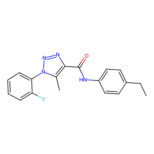 N-(4-ethylphenyl)-1-(2-fluorophenyl)-5-methyl-1H-1,2,3-triazole-4-carboxamide structure