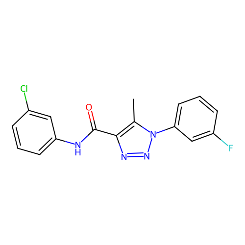 N-(3-chlorophenyl)-1-(3-fluorophenyl)-5-methyl-1H-1,2,3-triazole-4-carboxamide structure