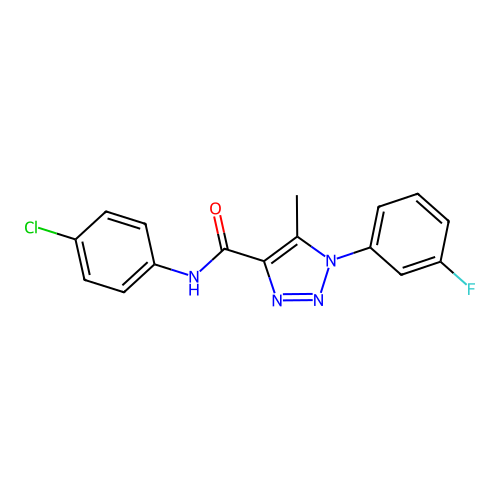 N-(4-chlorophenyl)-1-(3-fluorophenyl)-5-methyl-1H-1,2,3-triazole-4-carboxamide structure