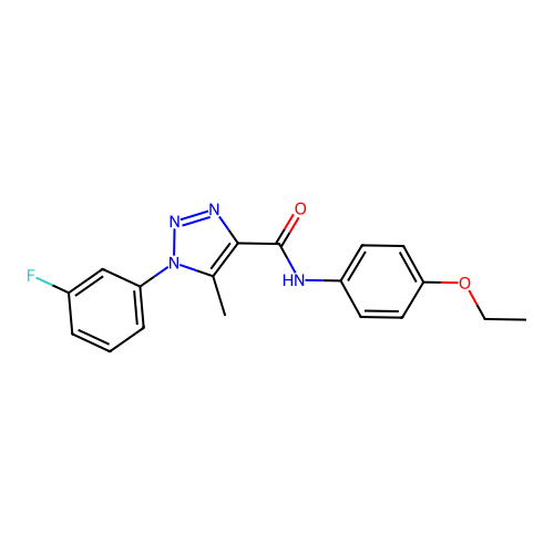 N-(4-ethoxyphenyl)-1-(3-fluorophenyl)-5-methyl-1H-1,2,3-triazole-4-carboxamide structure