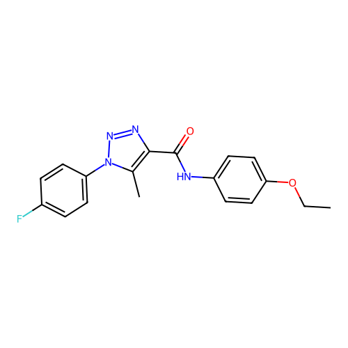 N-(4-ethoxyphenyl)-1-(4-fluorophenyl)-5-methyl-1H-1,2,3-triazole-4-carboxamide structure