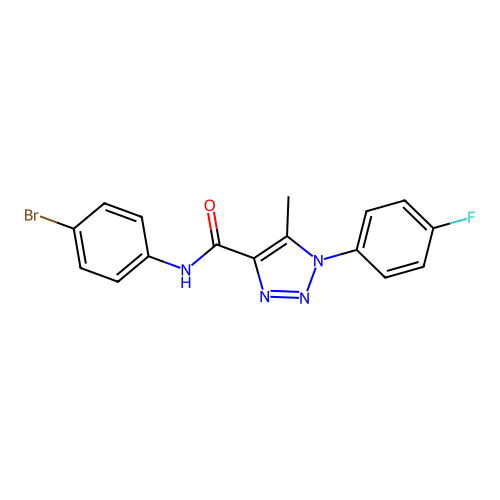 N-(4-bromophenyl)-1-(4-fluorophenyl)-5-methyl-1H-1,2,3-triazole-4-carboxamide structure