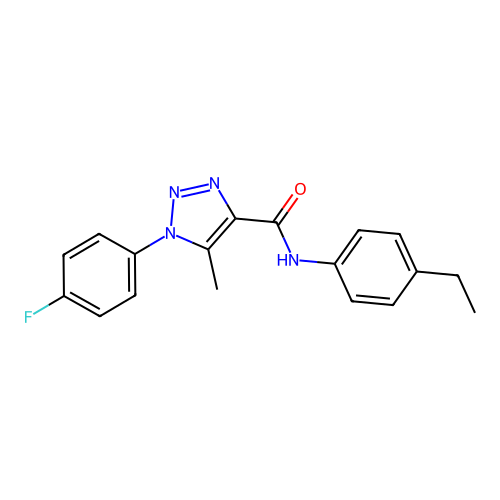 N-(4-ethylphenyl)-1-(4-fluorophenyl)-5-methyl-1H-1,2,3-triazole-4-carboxamide structure