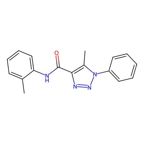 5-methyl-N-(2-methylphenyl)-1-phenyl-1H-1,2,3-triazole-4-carboxamide structure
