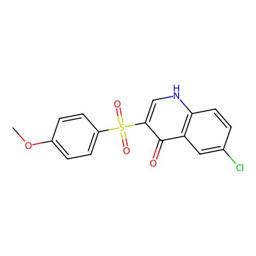 6-Chloro-3-(4-methoxybenzenesulfonyl)-1,4-dihydroquinolin-4-one structure