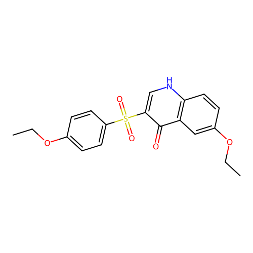 6-ethoxy-3-(4-ethoxyphenyl)sulfonyl-1H-quinolin-4-one structure