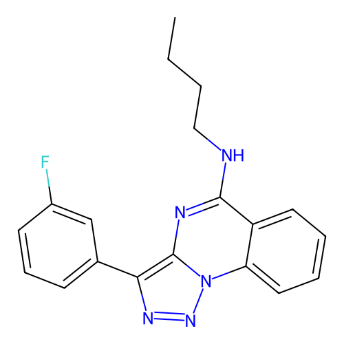 N-butyl-3-(3-fluorophenyl)-[1,2,3]triazolo[1,5-a]quinazolin-5-amine structure
