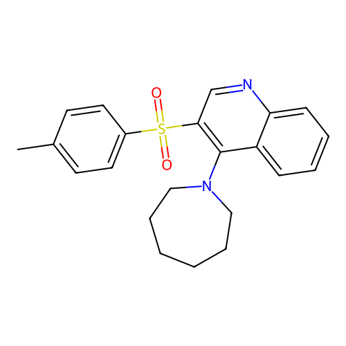 4-(Azepan-1-yl)-3-(4-methylphenyl)sulfonylquinoline structure