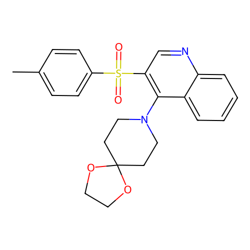 8-[3-(4-Methylphenyl)sulfonylquinolin-4-yl]-1,4-dioxa-8-azaspiro[4.5]decane structure