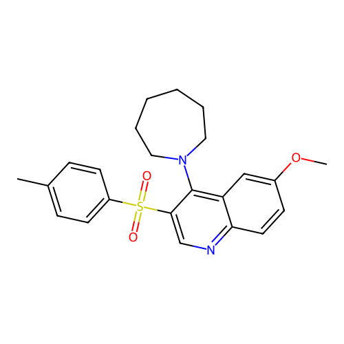4-(Azepan-1-yl)-6-methoxy-3-tosylquinoline structure