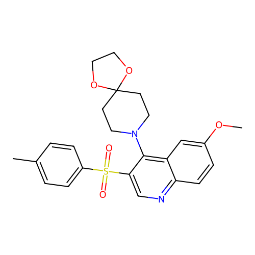 8-(6-Methoxy-3-tosylquinolin-4-yl)-1,4-dioxa-8-azaspiro[4.5]decane structure