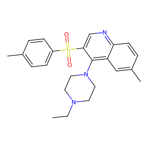 4-(4-Ethylpiperazin-1-yl)-6-methyl-3-(4-methylbenzenesulfonyl)quinoline structure