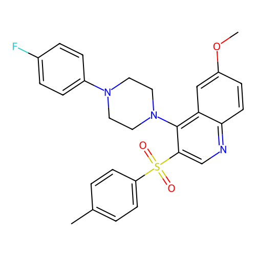 4-(4-(4-Fluorophenyl)piperazin-1-yl)-6-methoxy-3-tosylquinoline structure