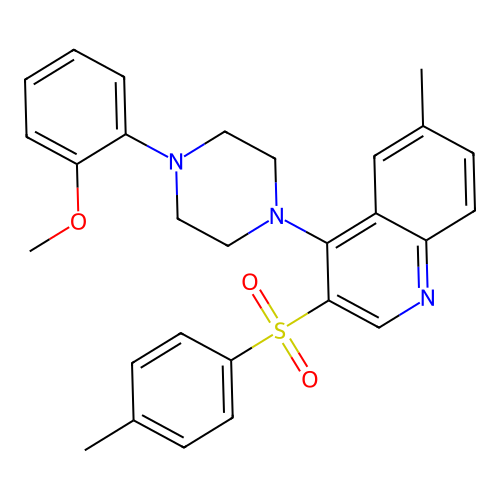 4-(4-(2-Methoxyphenyl)piperazin-1-yl)-6-methyl-3-tosylquinoline structure
