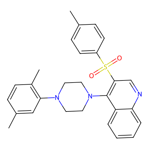 4-(4-(2,5-Dimethylphenyl)piperazin-1-yl)-3-tosylquinoline structure