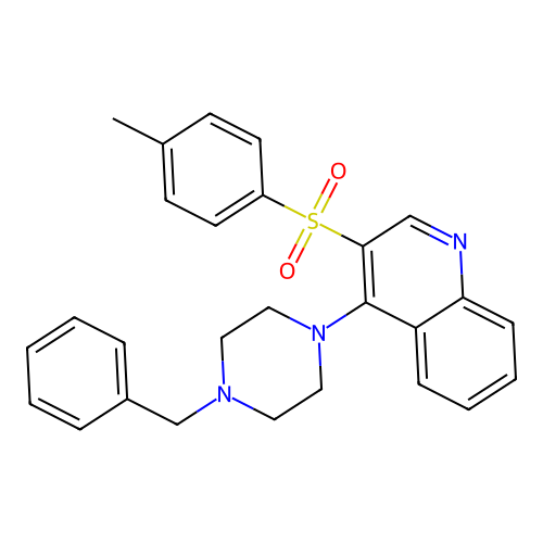 4-(4-Benzylpiperazin-1-yl)-3-tosylquinoline structure