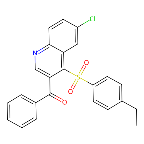 3-Benzoyl-6-chloro-4-(4-ethylbenzenesulfonyl)quinoline structure
