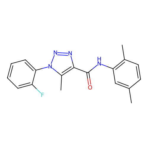 N-(2,5-dimethylphenyl)-1-(2-fluorophenyl)-5-methyl-1H-1,2,3-triazole-4-carboxamide structure