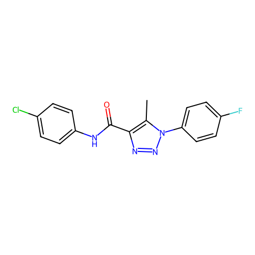 N-(4-chlorophenyl)-1-(4-fluorophenyl)-5-methyl-1H-1,2,3-triazole-4-carboxamide structure