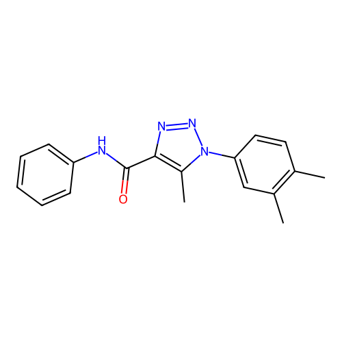 1-(3,4-dimethylphenyl)-5-methyl-N-phenyl-1H-1,2,3-triazole-4-carboxamide structure