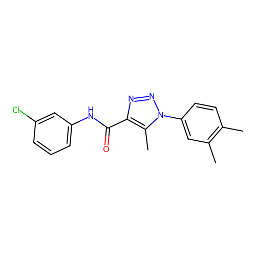 N-(3-chlorophenyl)-1-(3,4-dimethylphenyl)-5-methyl-1H-1,2,3-triazole-4-carboxamide structure