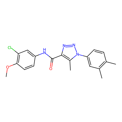 N-(3-chloro-4-methoxyphenyl)-1-(3,4-dimethylphenyl)-5-methyl-1H-1,2,3-triazole-4-carboxamide structure