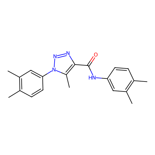 N,1-bis(3,4-dimethylphenyl)-5-methyl-1H-1,2,3-triazole-4-carboxamide structure