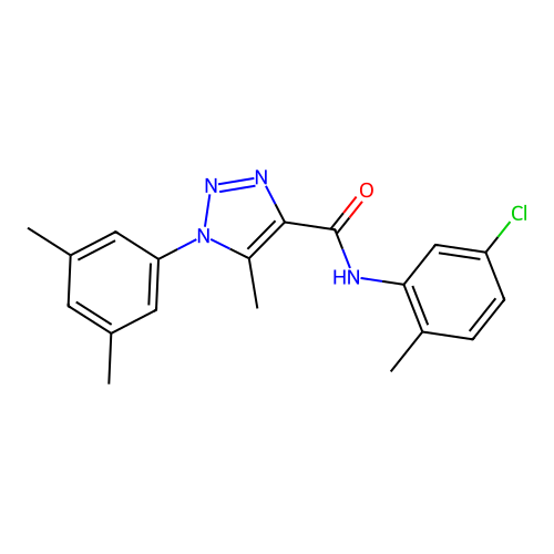 N-(5-chloro-2-methylphenyl)-1-(3,5-dimethylphenyl)-5-methyl-1H-1,2,3-triazole-4-carboxamide structure