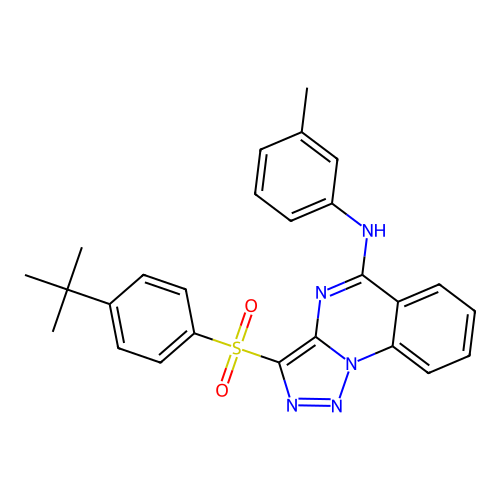 3-(4-TERT-BUTYLBENZENESULFONYL)-N-(3-METHYLPHENYL)-[1,2,3]TRIAZOLO[1,5-A]QUINAZOLIN-5-AMINE structure
