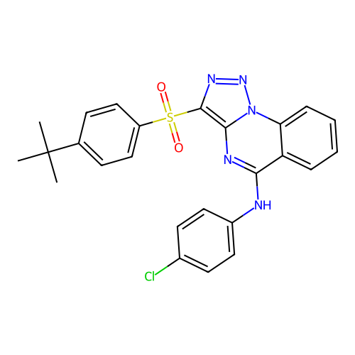 3-(4-TERT-BUTYLBENZENESULFONYL)-N-(4-CHLOROPHENYL)-[1,2,3]TRIAZOLO[1,5-A]QUINAZOLIN-5-AMINE structure