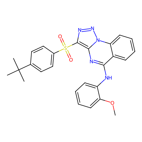 3-(4-TERT-BUTYLBENZENESULFONYL)-N-(2-METHOXYPHENYL)-[1,2,3]TRIAZOLO[1,5-A]QUINAZOLIN-5-AMINE structure