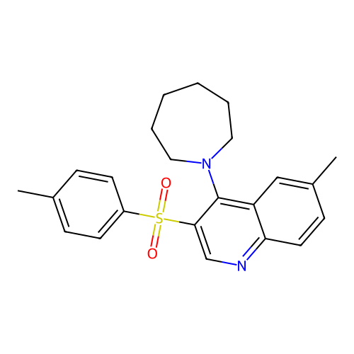 4-(Azepan-1-yl)-6-methyl-3-tosylquinoline structure
