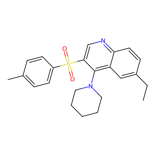 6-Ethyl-4-(piperidin-1-yl)-3-tosylquinoline structure