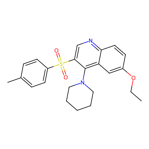6-Ethoxy-4-(piperidin-1-yl)-3-tosylquinoline structure